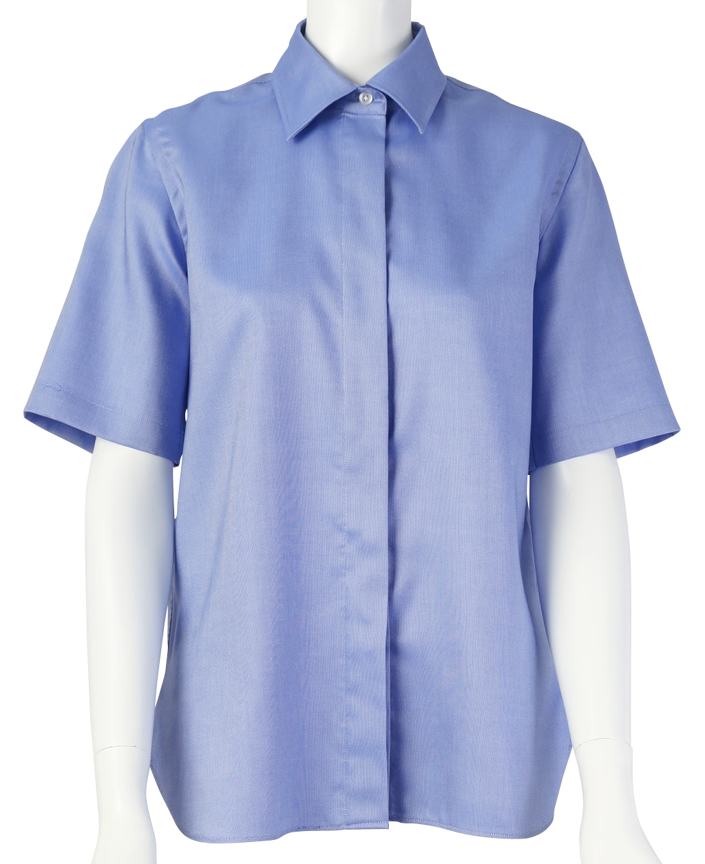 半袖比翼シャツ(36サイズ / 7号 ブルー系): レディース | メーカーズシャツ鎌倉 公式通販 | 日本製ワイシャツ ネクタイ ブラウス