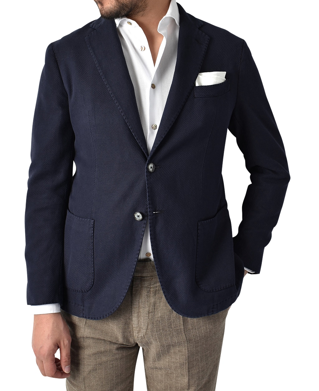 イタリアンコットンリネンジャケット(44 ブルー系): メンズ | メーカーズシャツ鎌倉 公式通販 | 日本製ワイシャツ ネクタイ ブラウス