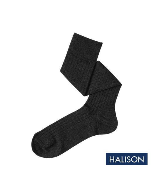 RIBBED WOOL DRESS SOCKS - Strech