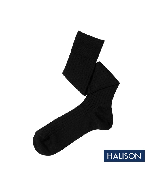 RIBBED WOOL DRESS SOCKS - Strech