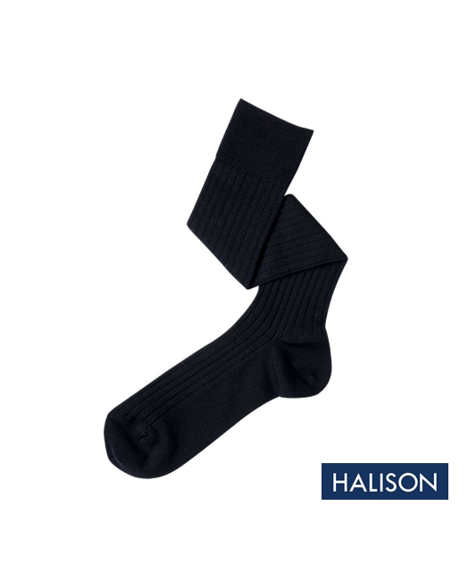 RIBBED WOOL DRESS SOCKS - Strech